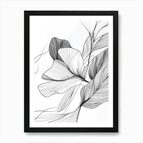 Abstract Black And White Drawing Art Print