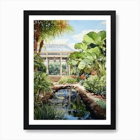 Naples Botanical Garden Usa Watercolour 1  Art Print