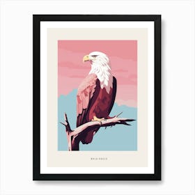 Minimalist Bald Eagle 2 Bird Poster Art Print