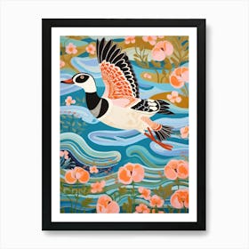 Maximalist Bird Painting Bufflehead 2 Art Print