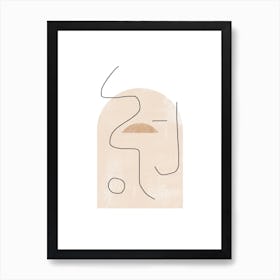 Abstract Illustration Of A Face Art Print