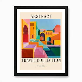 Abstract Travel Collection Poster Jaipur India 3 Art Print