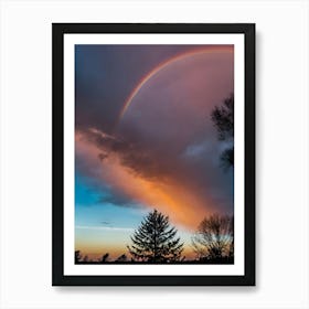 Rainbow Over A Tree Art Print