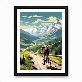 Tour De Mont Blanc France 4 Vintage Travel Illustration Art Print