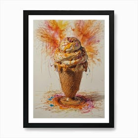 Ice Cream Cone 50 Art Print