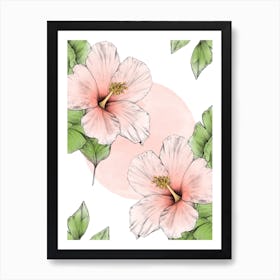 Hibiscus Moon Art Print