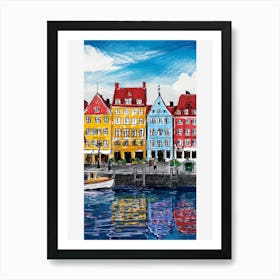 Nyhavn's Charm Art Print