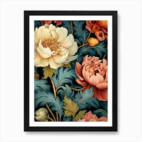 Peonies Wallpaper 1 Art Print