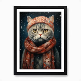 Winter Cat 1 Art Print