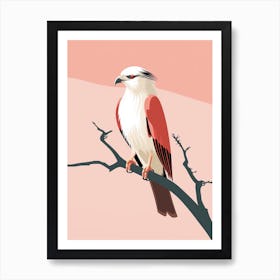 Minimalist Crested Caracara 2 Illustration Art Print