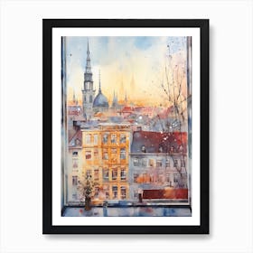 Winter Cityscape Vienna Austria 2 Art Print