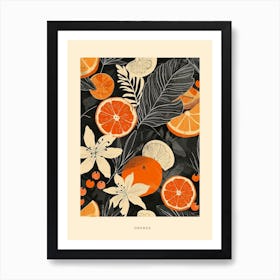 Orange  Art Deco Poster Art Print