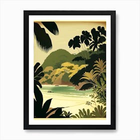 Dominica Beach Rousseau Inspired Tropical Destination Art Print