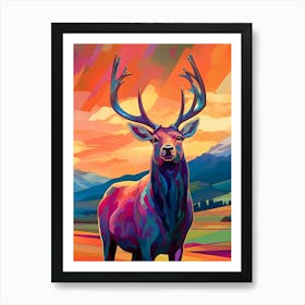 Deer Painting Art Print