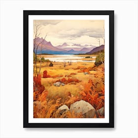 Autumn National Park Painting Nahuel Huapi National Park Argentina 4 Art Print