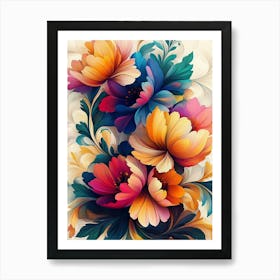 Colorful Flowers Art Print