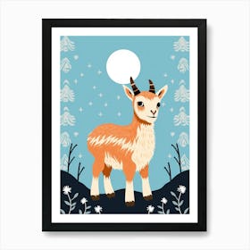 Baby Animal Illustration  Goat 8 Art Print