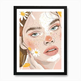 Daisy Face Art Print