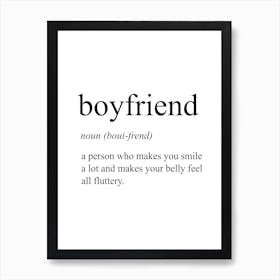 Boyfriend Definition Meaning Art Print
