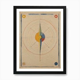 Compass In Primary Art Print