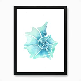 Seashell Watercolor Painting Art Print Art Print