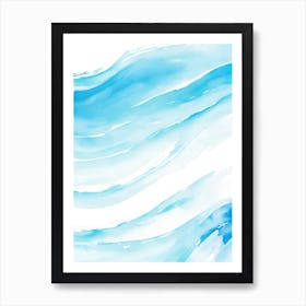 Blue Ocean Wave Watercolor Vertical Composition 95 Art Print