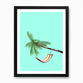 Palm Tree With Hammock Art Print