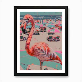 Pink Flamingo Art Print