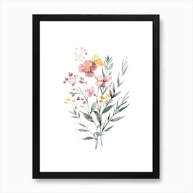 Watercolor Flowers 12 Art Print