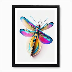 Common Whitetail Dragonfly Tattoo 1 Art Print