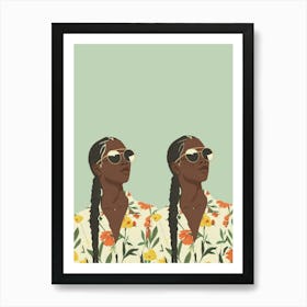 Two African Women In Sunglasses 5 Art Print