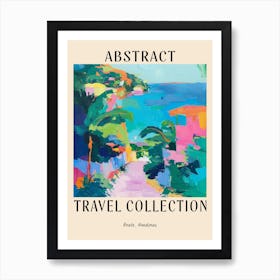 Abstract Travel Collection Poster Roatn Honduras 3 Art Print