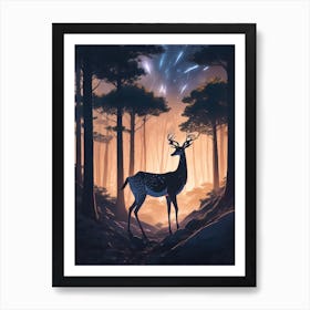 Deer In The Forest 1 Art Print