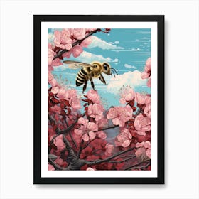 Bee In Blossom Art Print