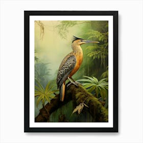 Nature's Embrace: Sunbittern Jungle Bird Wall Art Art Print