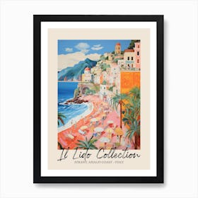 Atrany, Amalfi Coast   Italy Il Lido Collection Beach Club Poster 3 Art Print