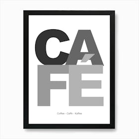 Coffee Cafe Typography Gift Kitchen Idea Art Print