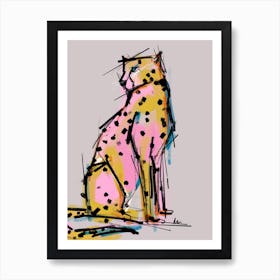 Vibrant  Cheetah Art Print
