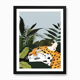 Leopard Sleeping In The Jungle Art Print