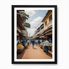 Market In Africa Art Print