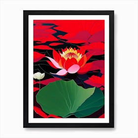 Red Lotus Fauvism Matisse 1 Art Print