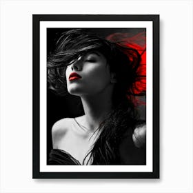 Black And Red Art Print