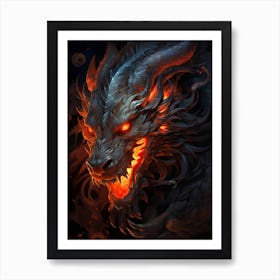 Dragon Hd Wallpaper Art Print