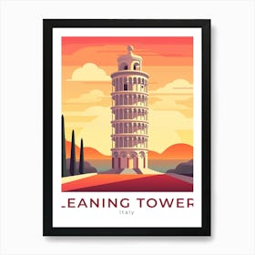 Italy Leaning Tower Of Pisa Travel Art Print