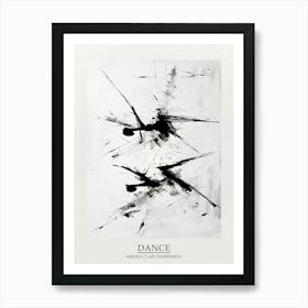 Dance Abstract Black And White 6 Poster Art Print