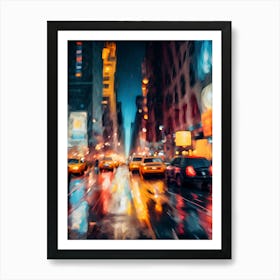 New York City At Night Art Print