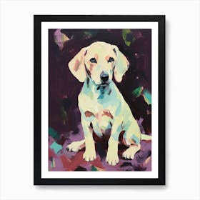 A Dachshund Dog Painting, Impressionist 1 Art Print