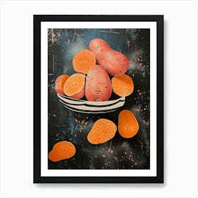 Art Deco Sweet Potato 2 Art Print