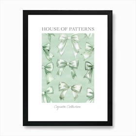 Pale Bows 2 Pattern Poster Art Print