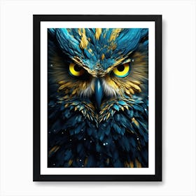 Majestic Owl Closeup Art Print